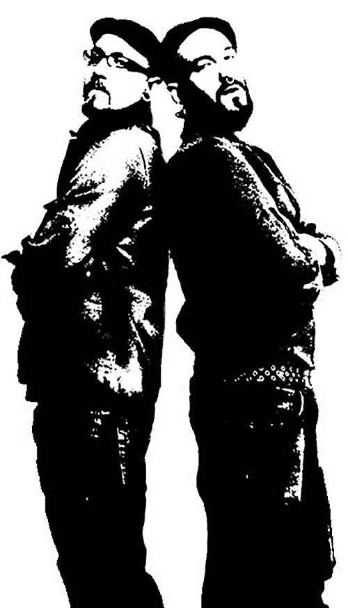 jonas und florian, heute mal in schwarz weiß